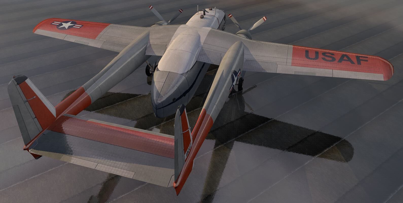 Fairchild C-119 Flying Boxcar 3D model_6