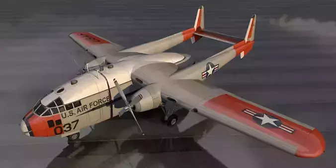 Fairchild C-119 Flying Boxcar 3D model