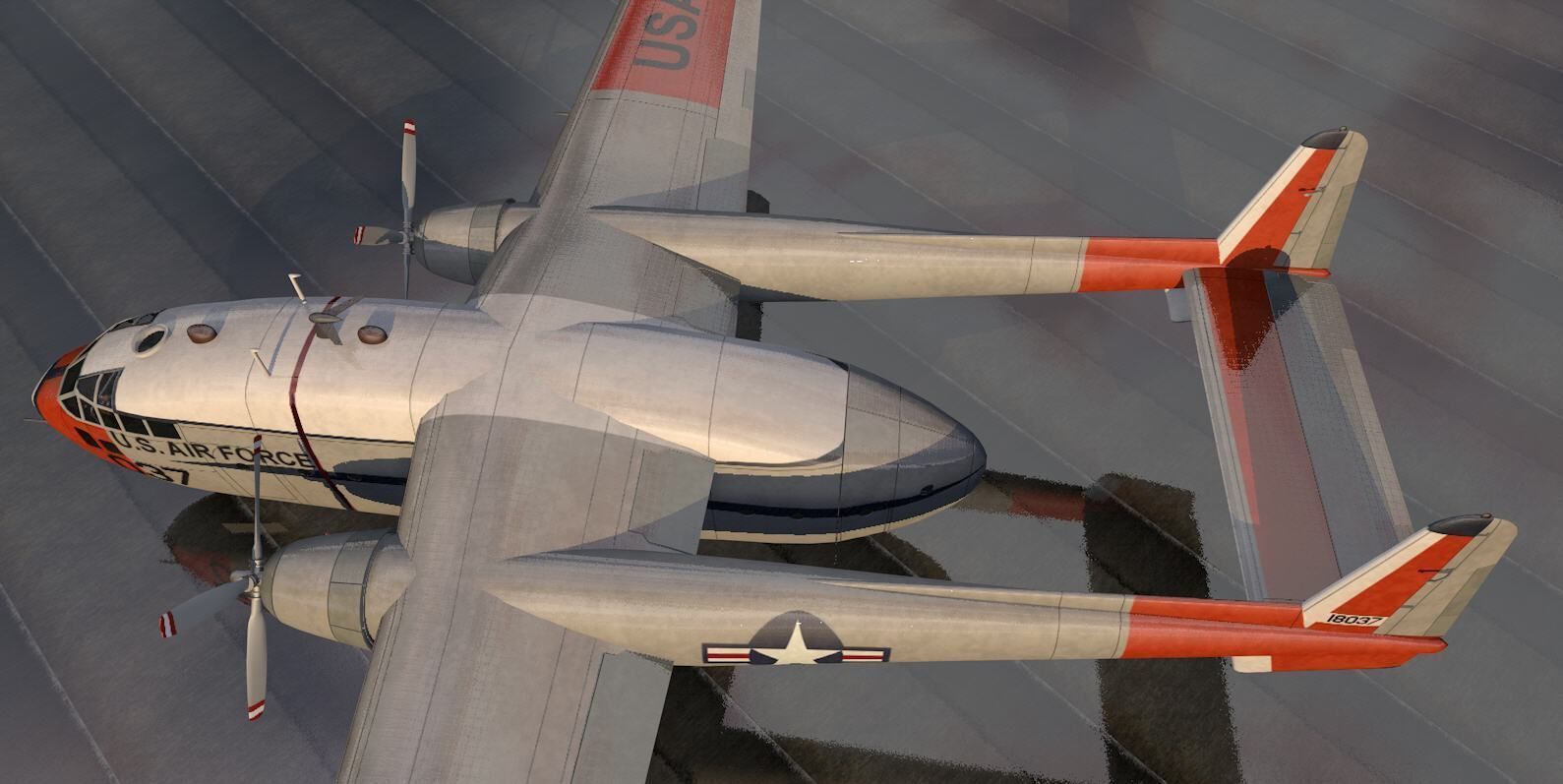 Fairchild C-119 Flying Boxcar 3D model_5