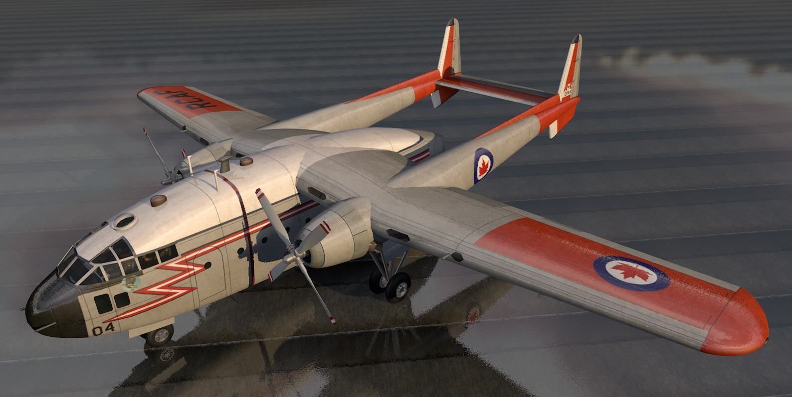 Fairchild C-119 Flying Boxcar 3D model_1