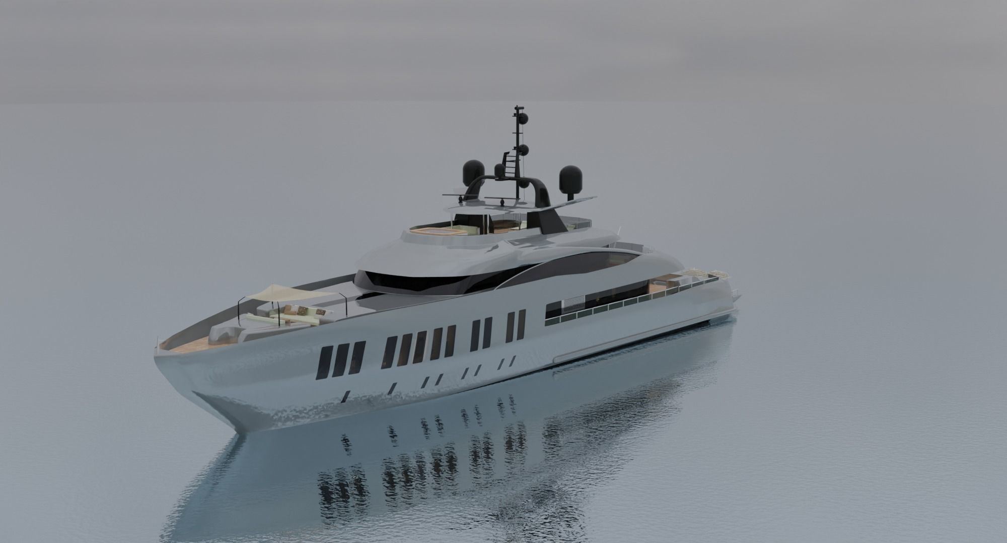 Alia Yachts Samurai - Yacht with full Interior Low-poly 3D model_25