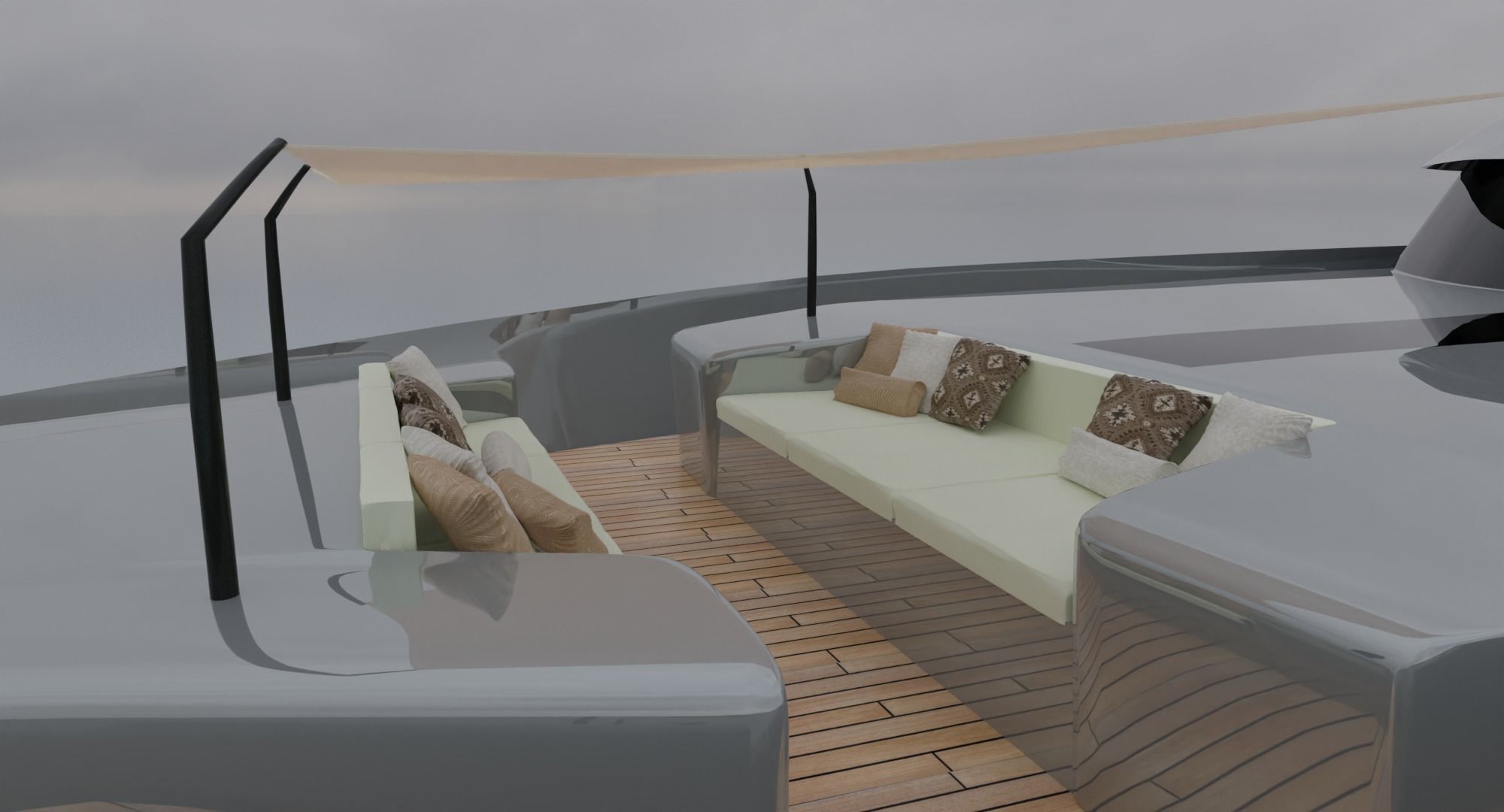 Alia Yachts Samurai - Yacht with full Interior Low-poly 3D model_18