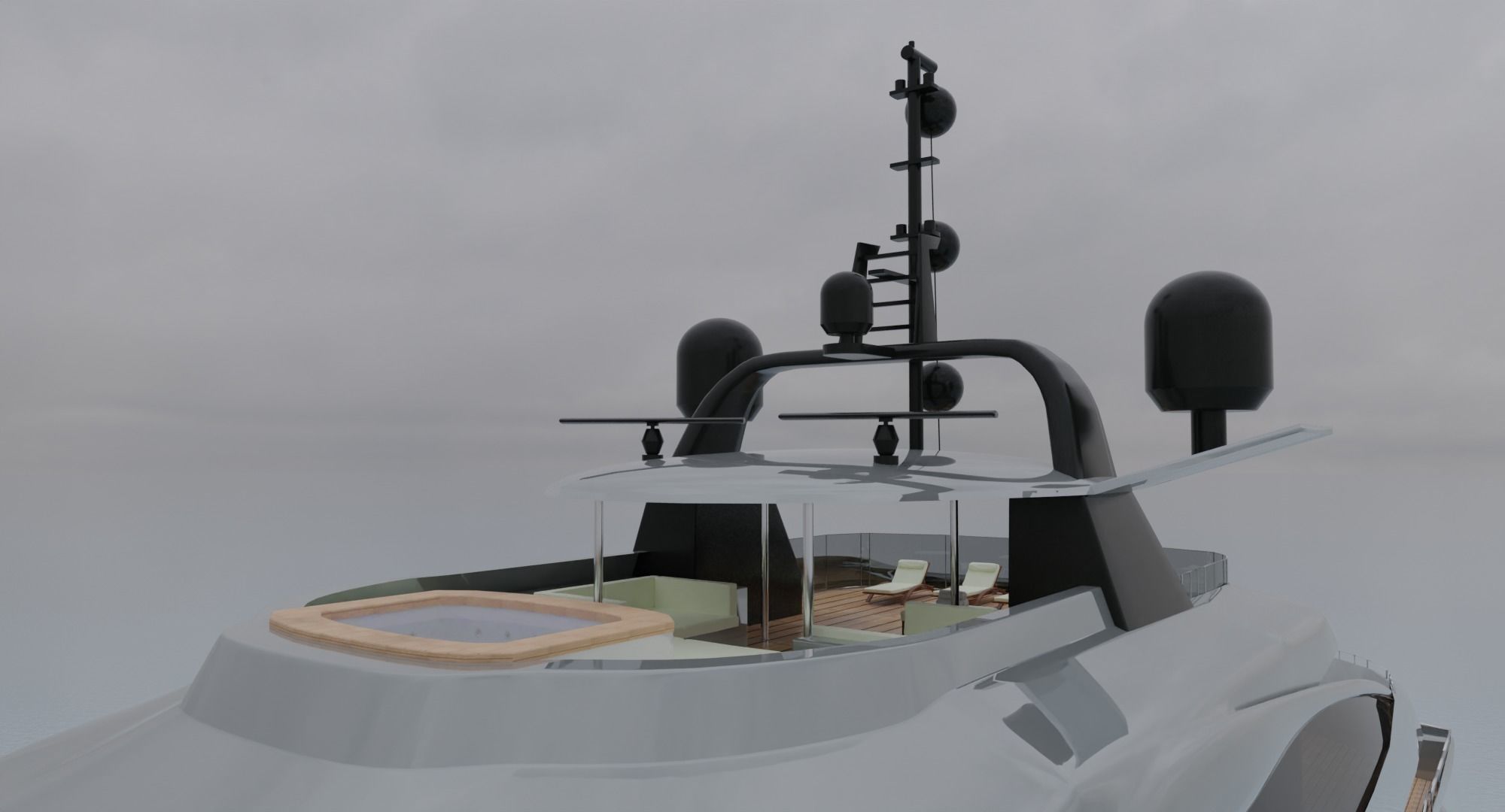 Alia Yachts Samurai - Yacht with full Interior Low-poly 3D model_19