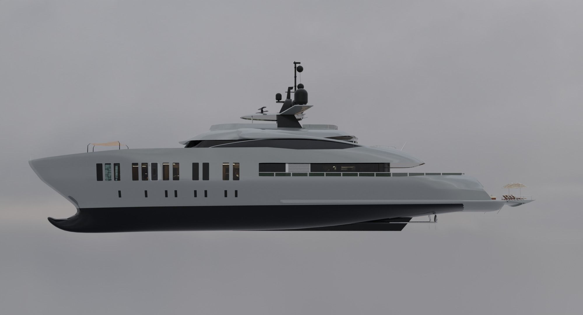 Alia Yachts Samurai - Yacht with full Interior Low-poly 3D model_3
