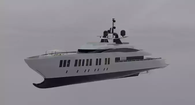 Alia Yachts Samurai - Yacht with full Interior Low-poly 3D model