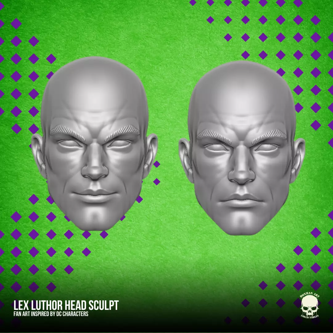Lex Luthor Fan Art Head 3D printable File 3D print model