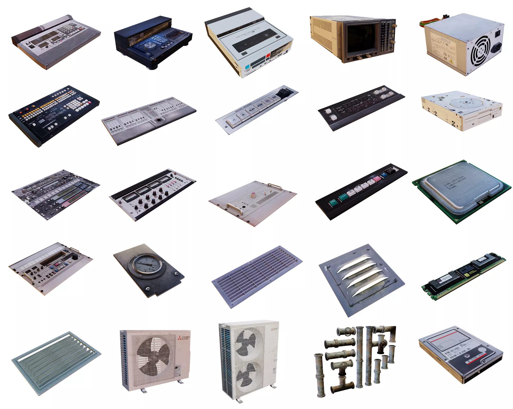 Eletronic - Vents - Gauges and More - Blender Asset Library 3D model