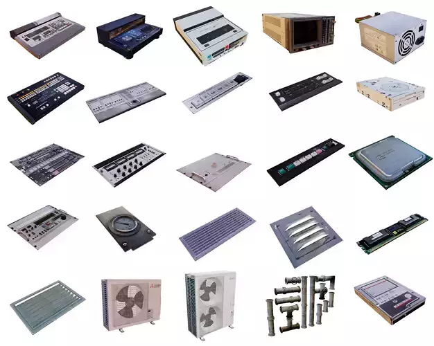 Eletronic - Vents - Gauges and More - Blender Asset Library 3D model