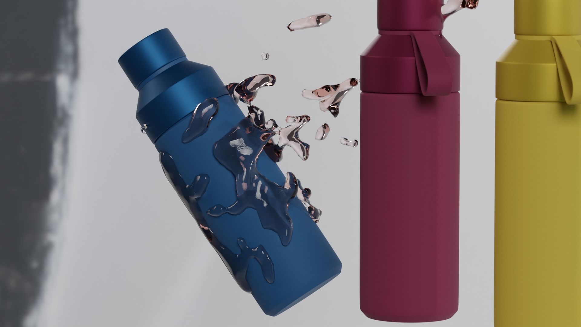 Water bottle Low-poly 3D model Low-poly 3D model_3