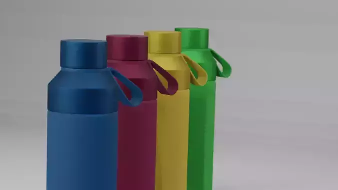 Water bottle Low-poly 3D model
