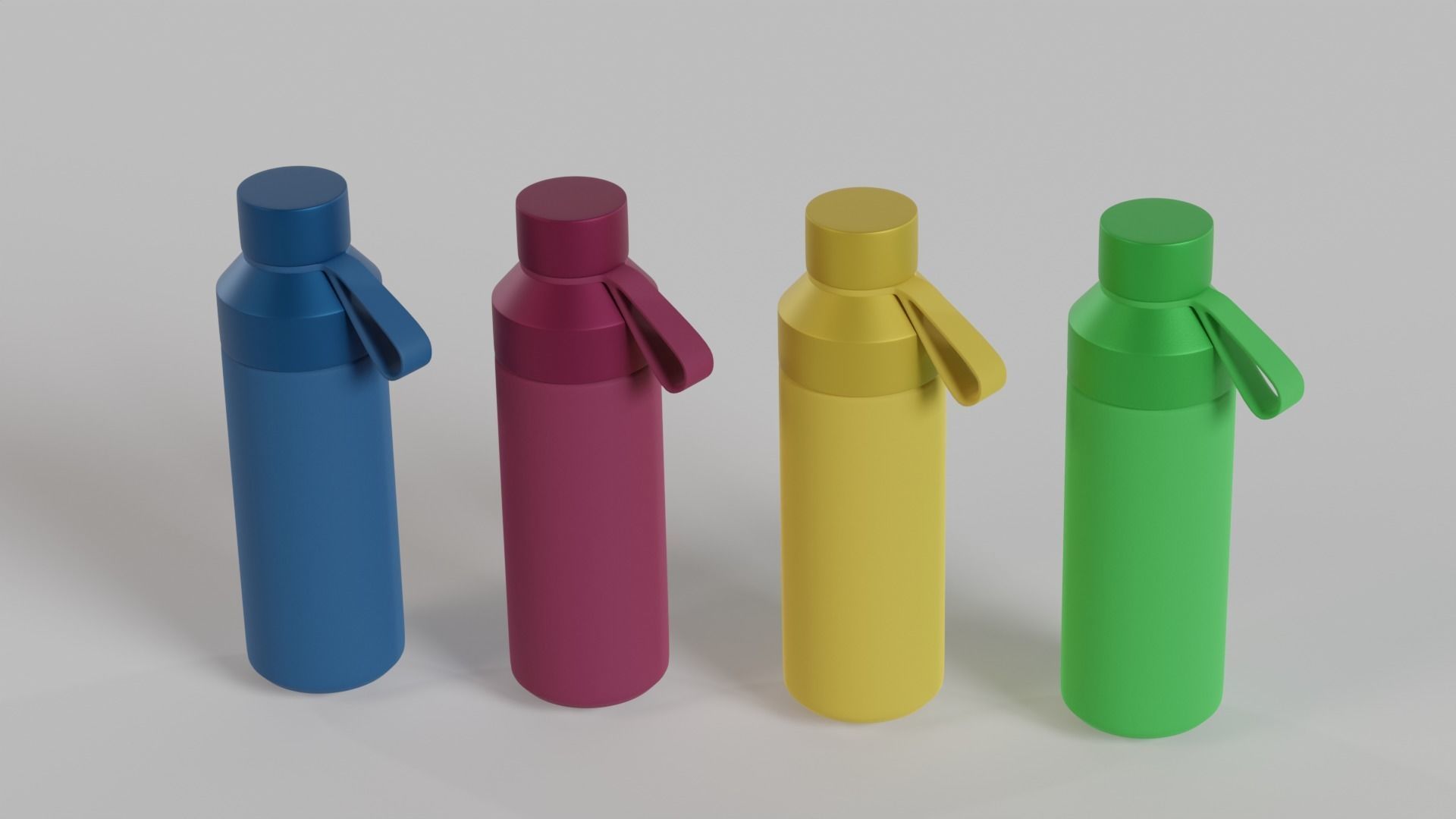 Water bottle Low-poly 3D model Low-poly 3D model_4