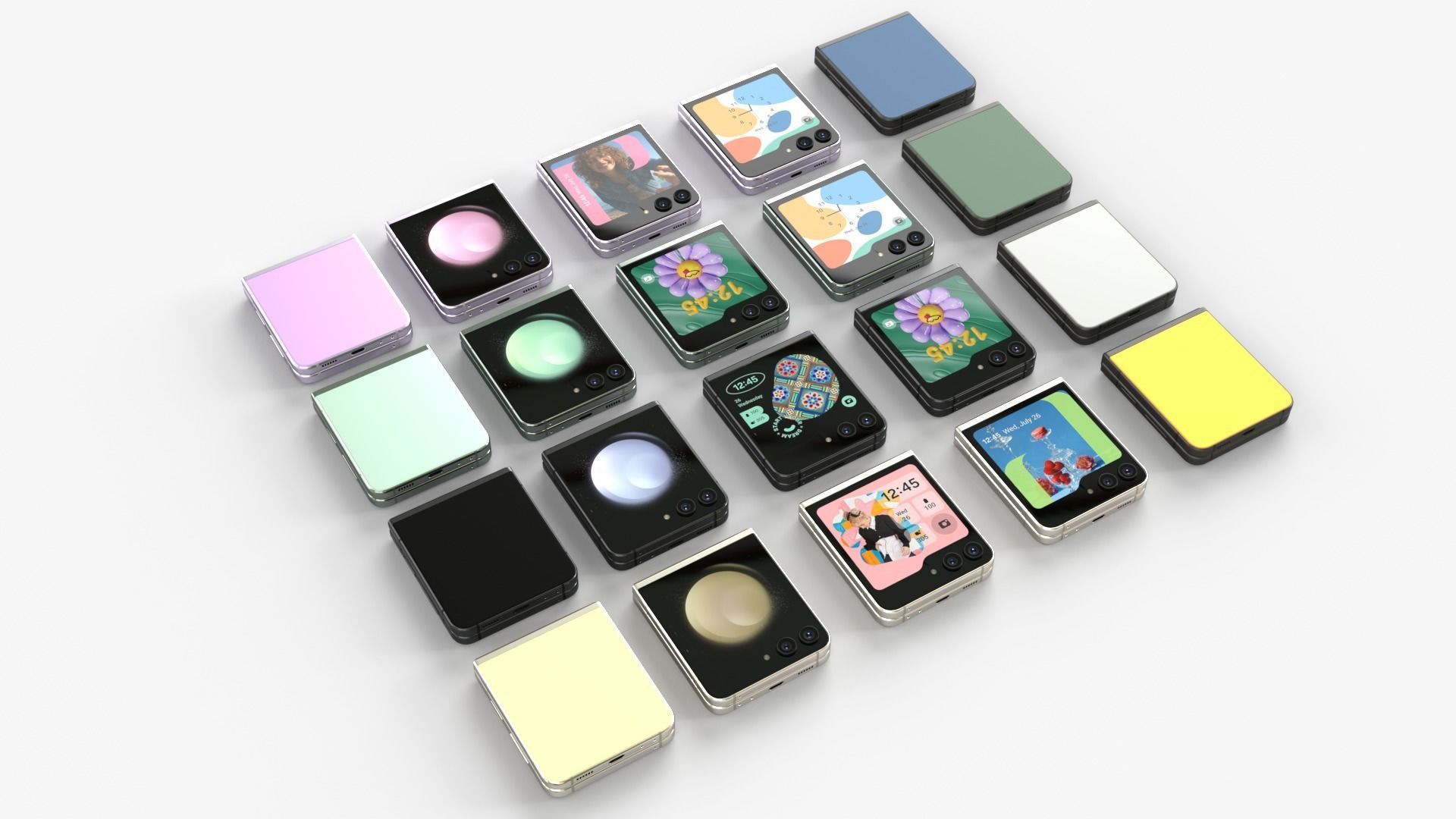 Full Collection Samsung Galaxy Z Flip 5 3D model_6