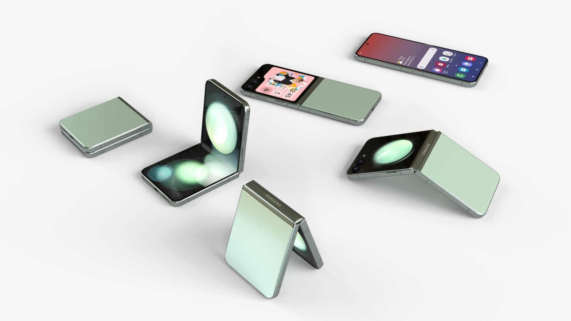 Full Collection Samsung Galaxy Z Flip 5 3D model_4