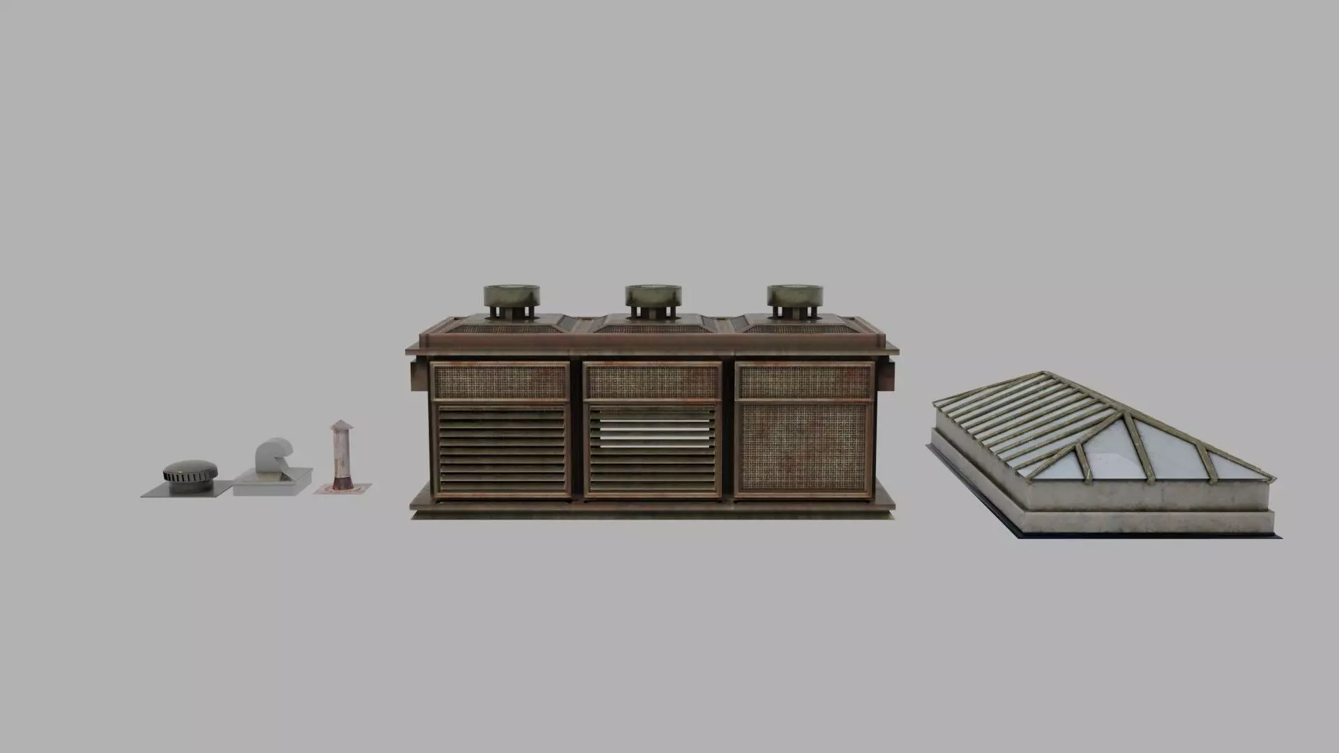 RoofTopProps Low-poly 3D model_0