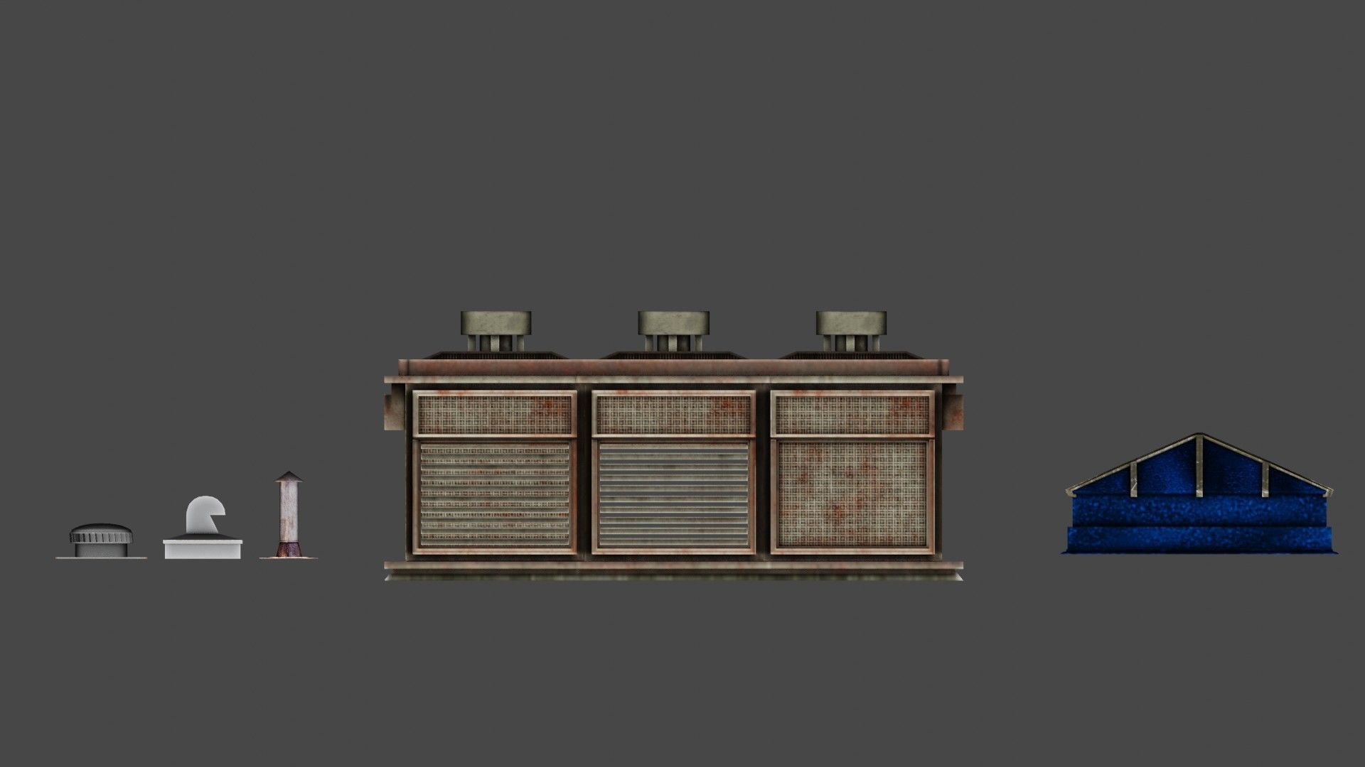 RoofTopProps Low-poly 3D model_4