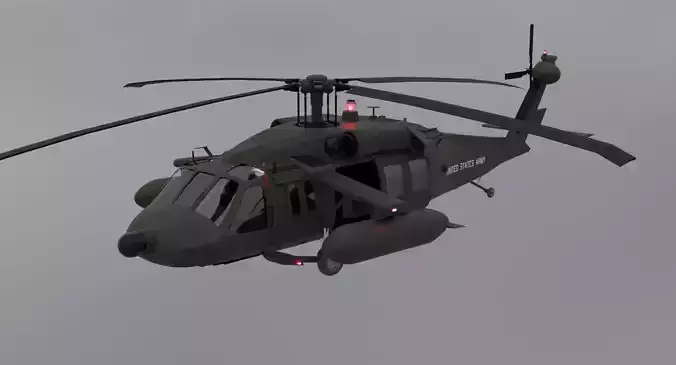 Black Hawk Helicopter with Full Interior