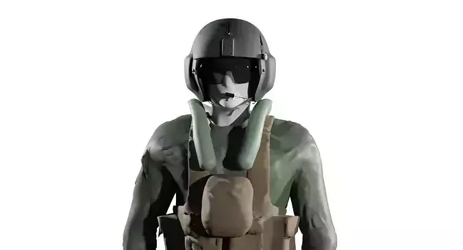 Black Hawk Helicopter Pilot Costume Rigged