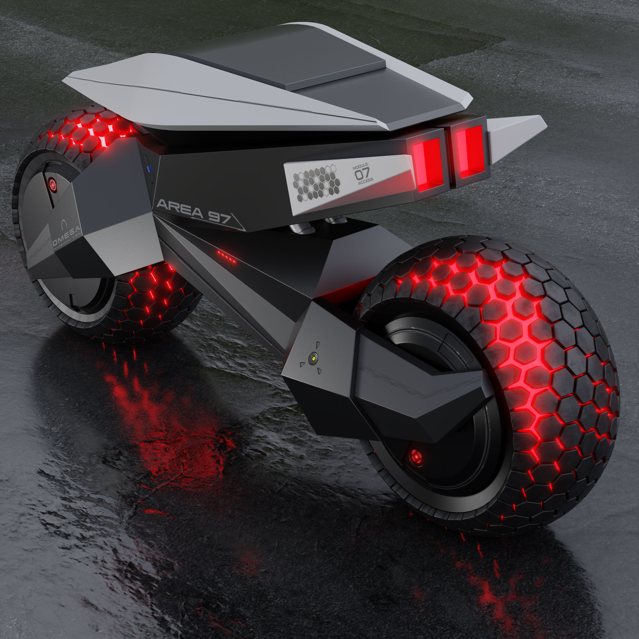 motorcycle robot 3D model_2