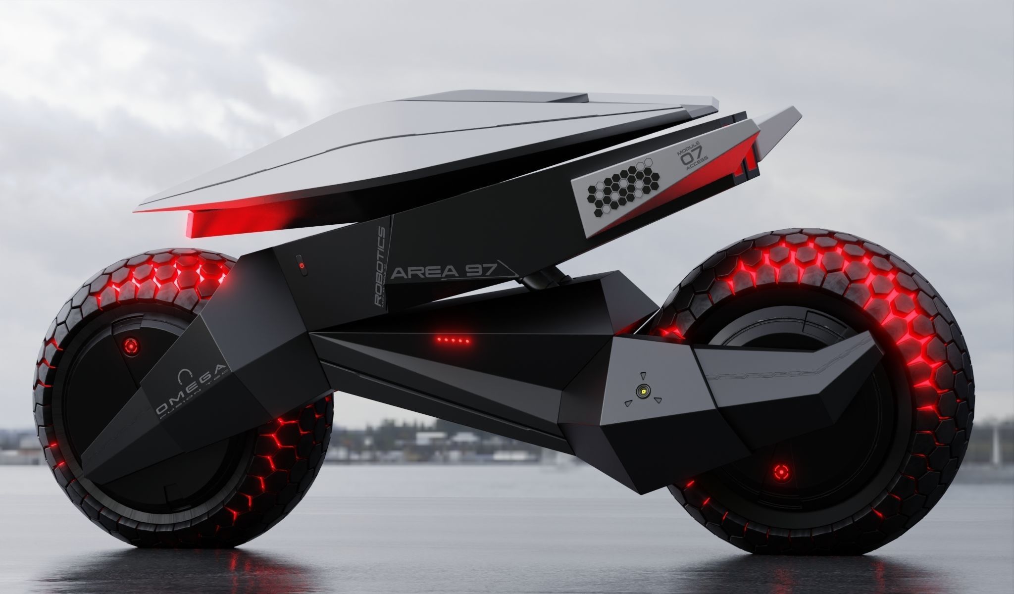 motorcycle robot 3D model_21