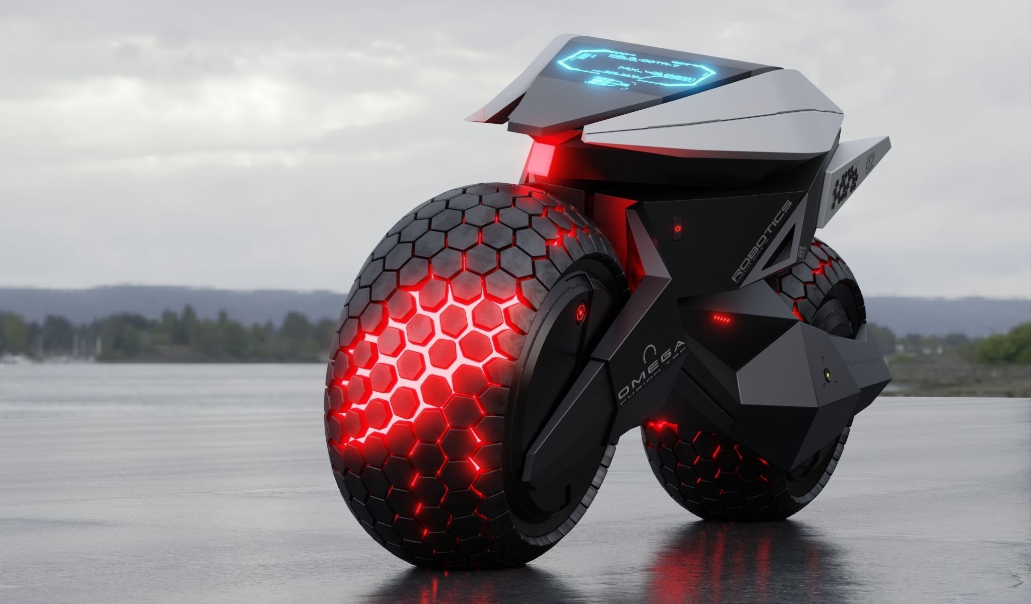 motorcycle robot 3D model_22