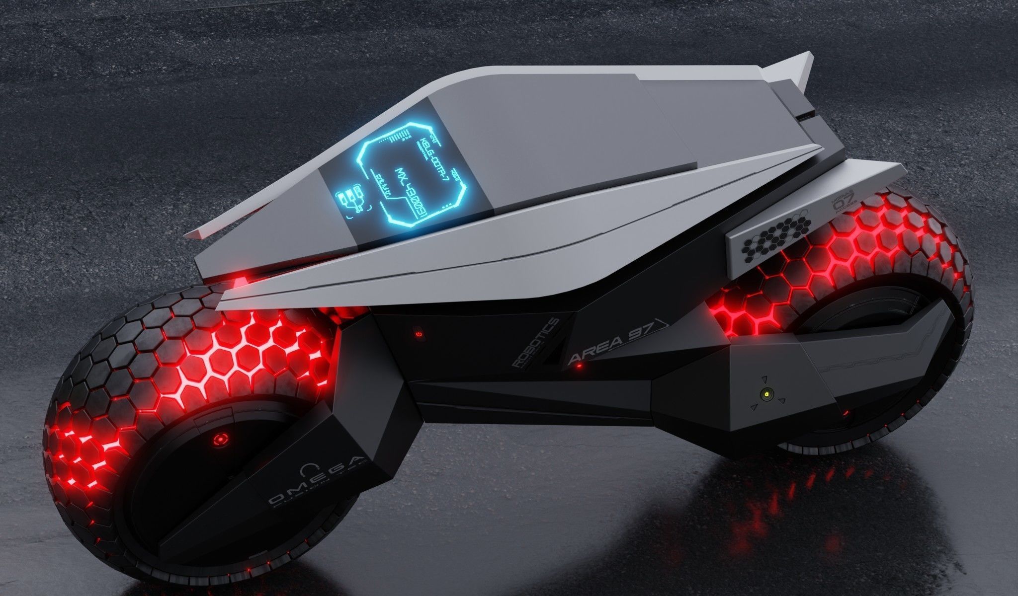 motorcycle robot 3D model_1