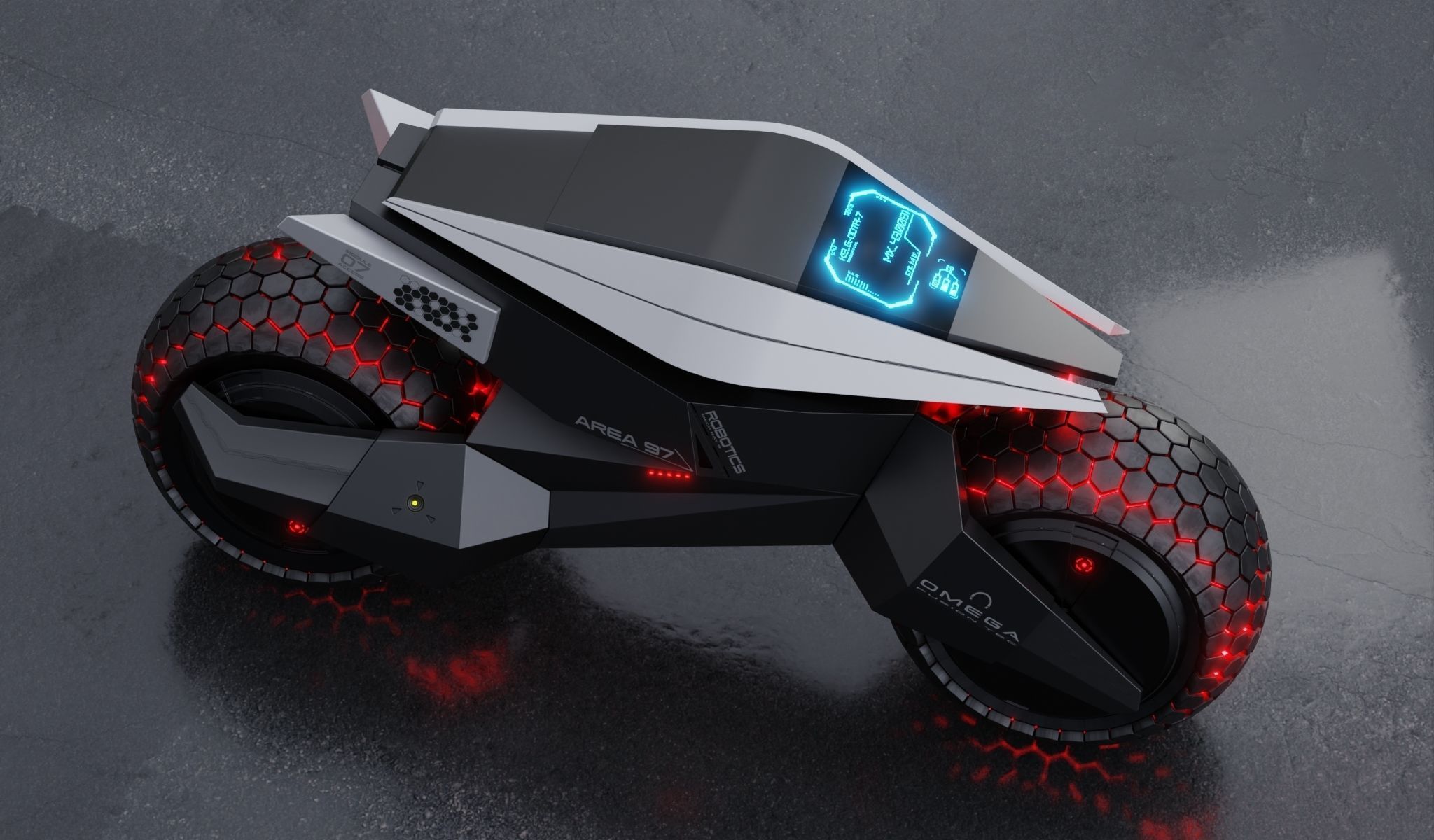 motorcycle robot 3D model_17