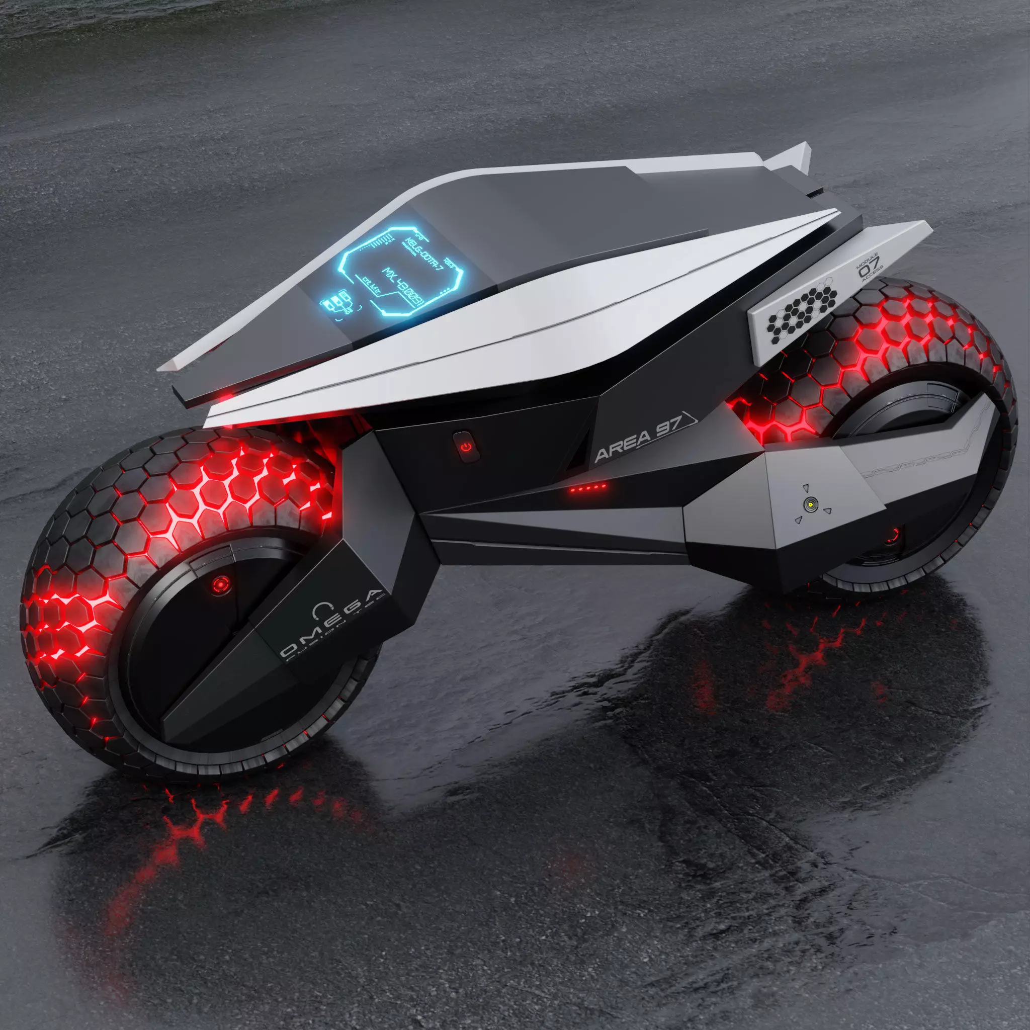 motorcycle robot 3D model_0