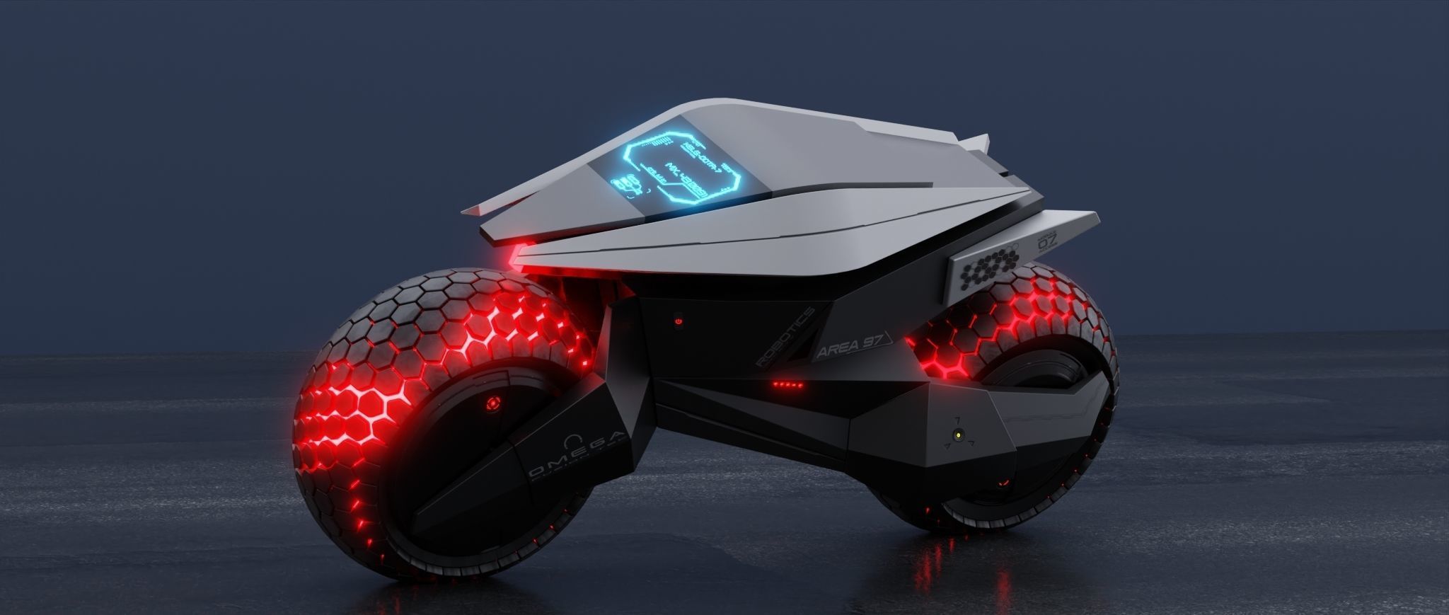 motorcycle robot 3D model_6