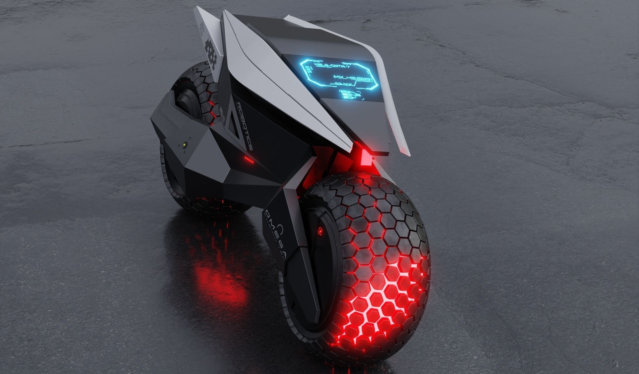 motorcycle robot 3D model_10