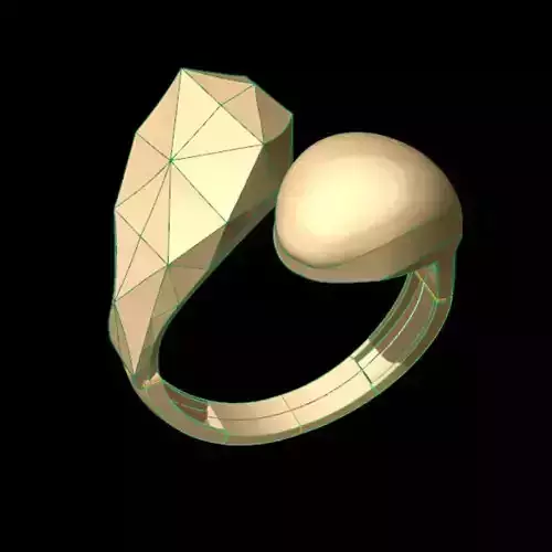 Women Chiseled Ring 2 Free 3D print model