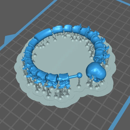 Skull - Bracelet 3D print model_3