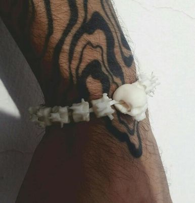 Skull - Bracelet 3D print model_2