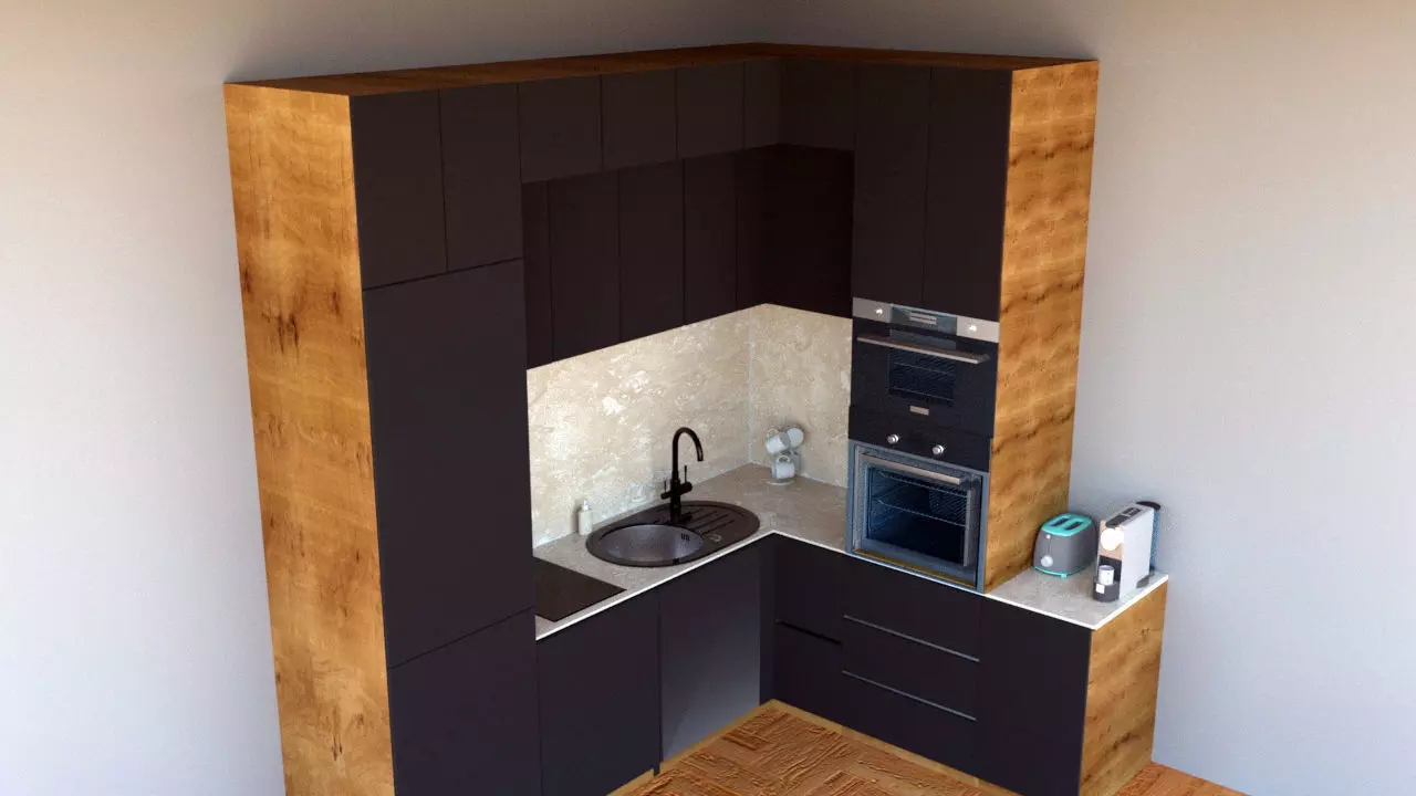 Modern kitchen 3D model_0