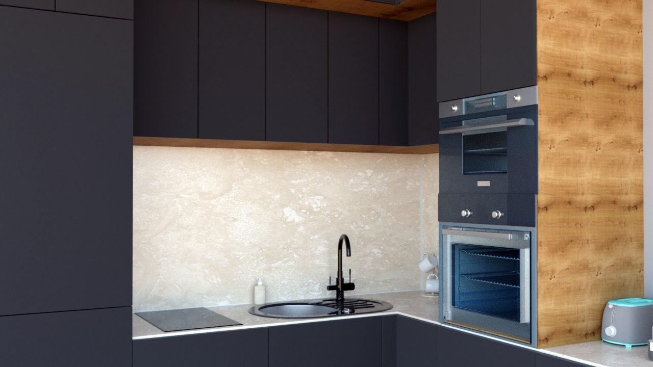 Modern kitchen 3D model_1