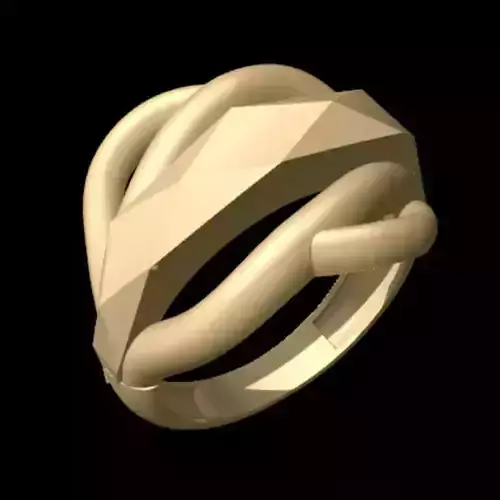 Women Chiseled Ring 3 3D print model