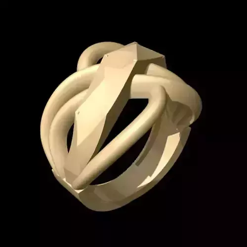 Women Chiseled Ring 4 3D print model