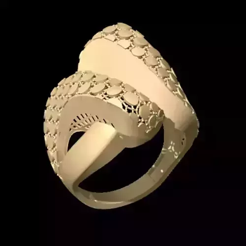 Women Chiseled Ring 5 3D print model