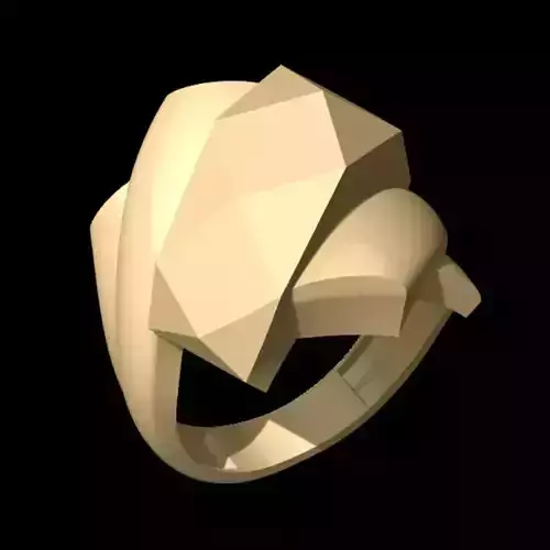 Women Chiseled Ring 6 3D print model