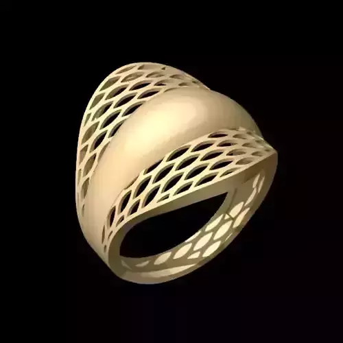 Women Chiseled Ring 7 3D print model