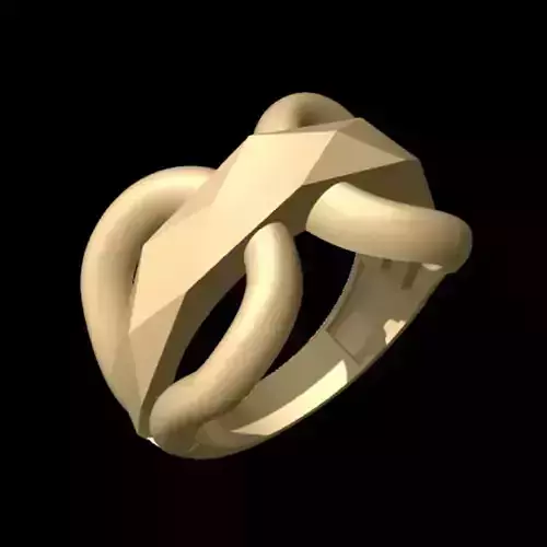 Women Chiseled Ring 8 3D print model