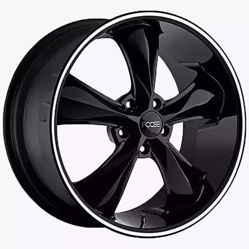 FOOSE Legend Wheel 17x8 Gloss Black With Machined Lip 1965-1973