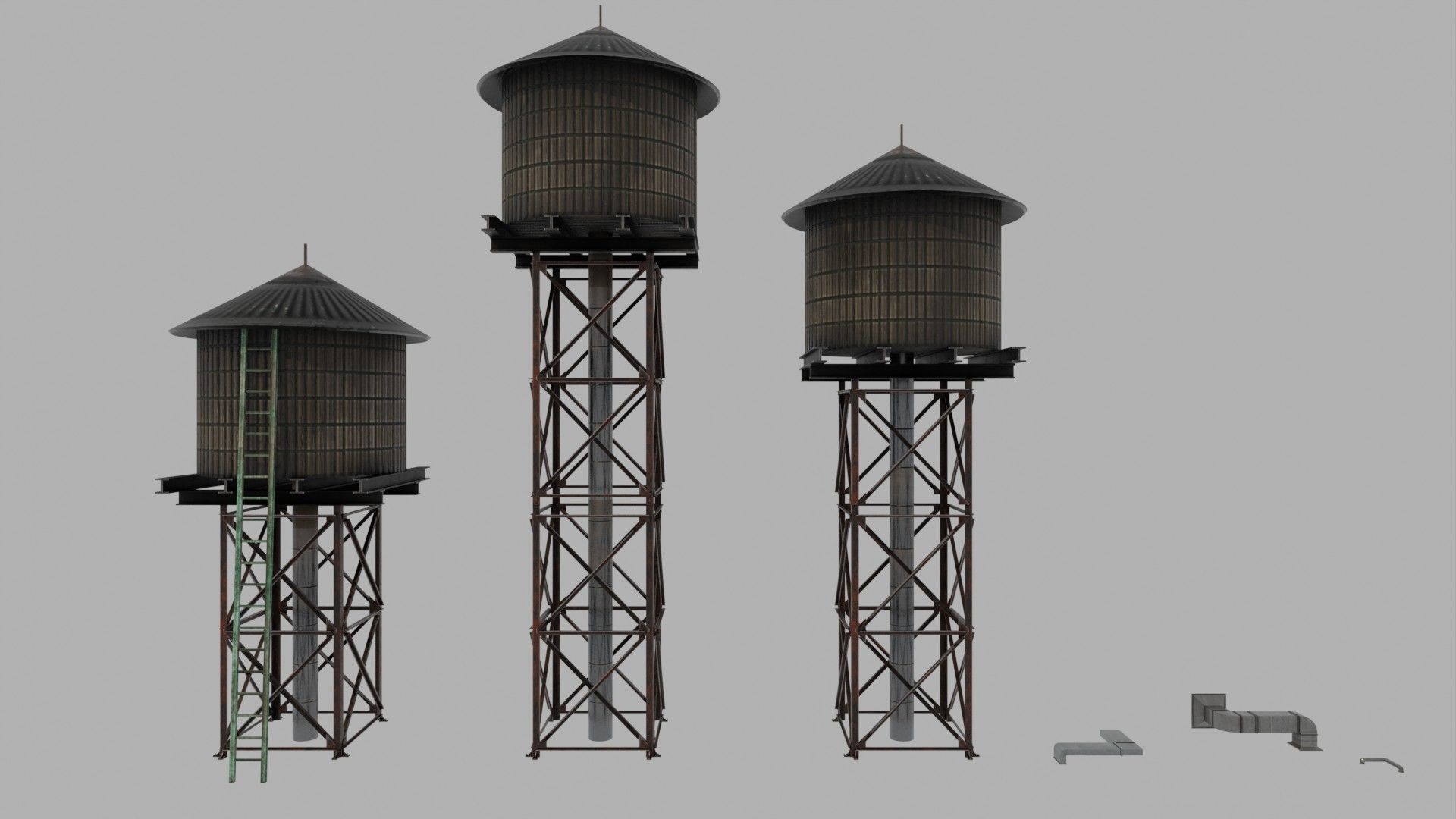 RoofTopAssets Low-poly 3D model_8