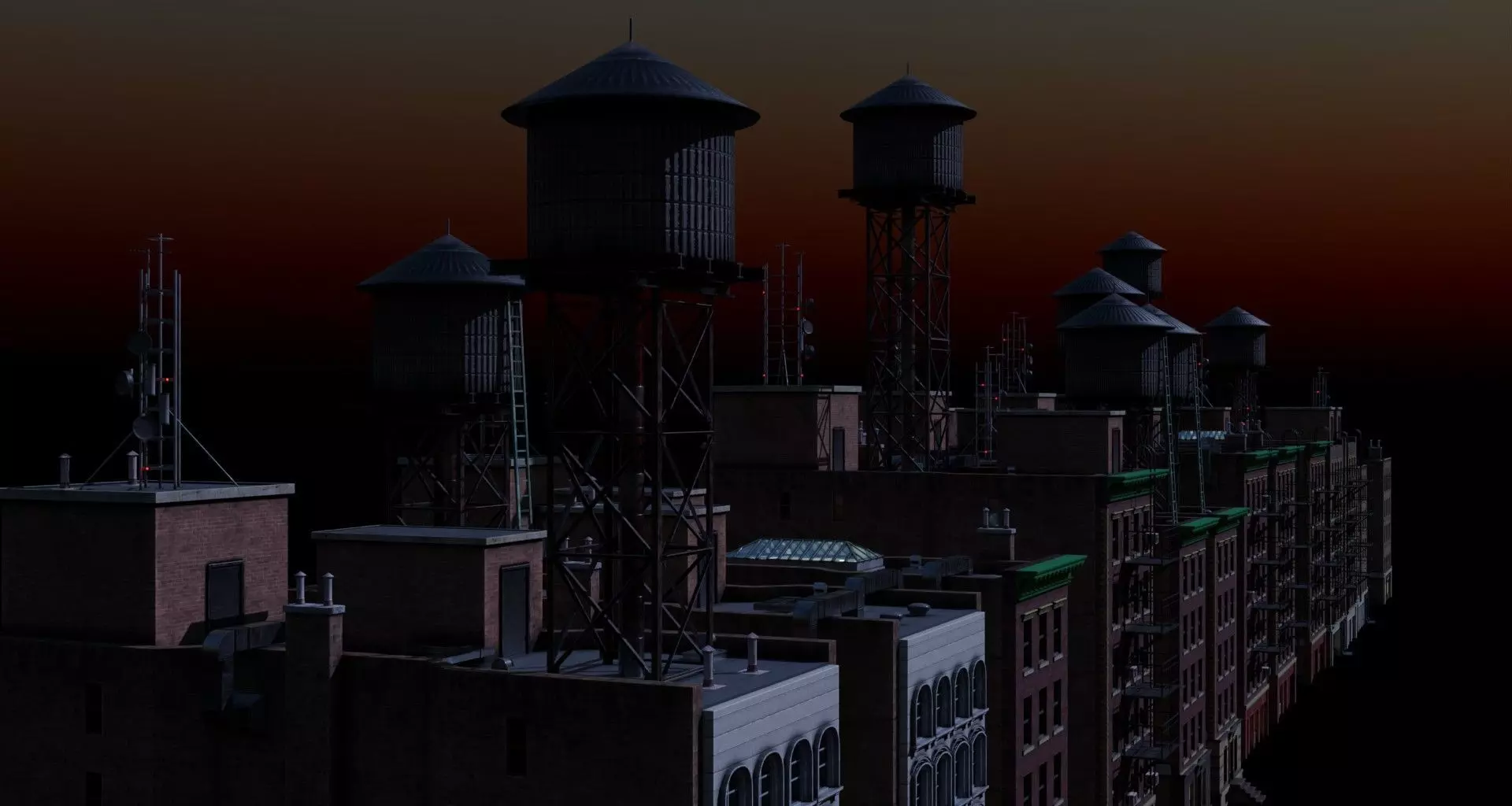 RoofTopAssets Low-poly 3D model_0