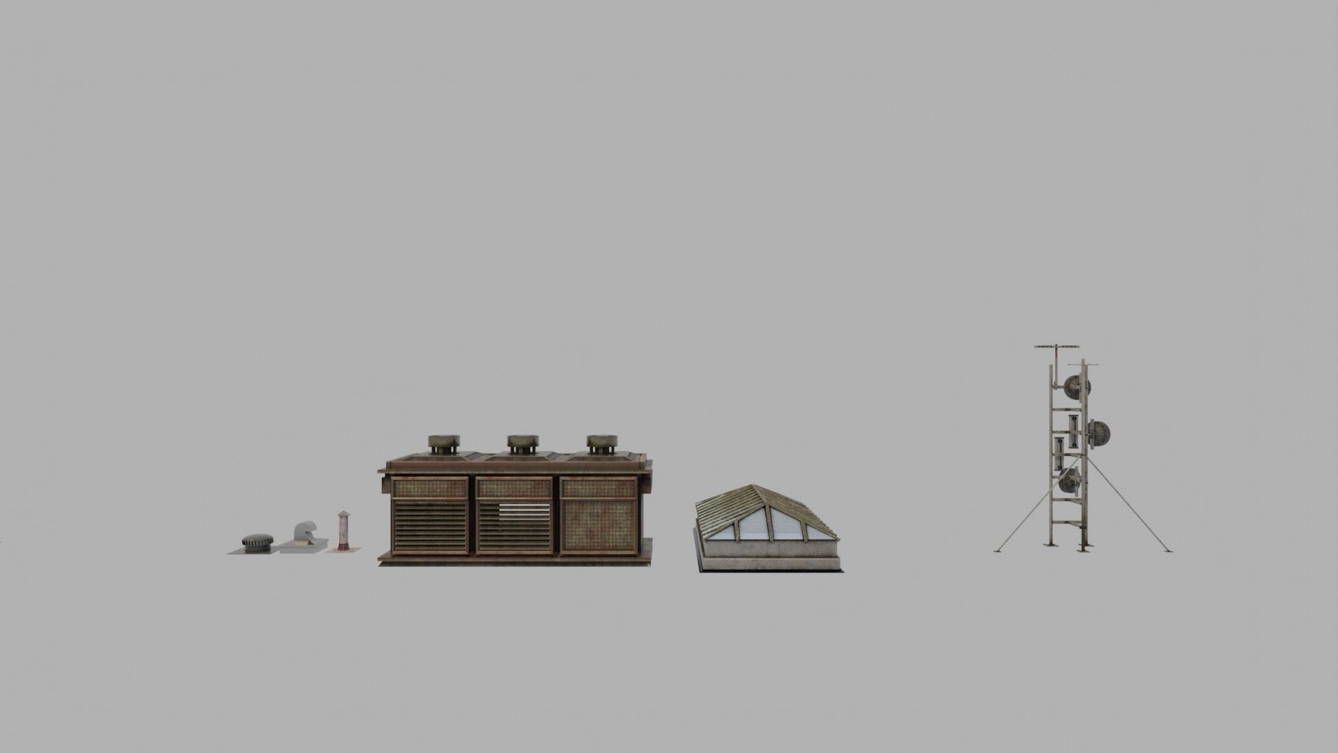 RoofTopAssets Low-poly 3D model_6