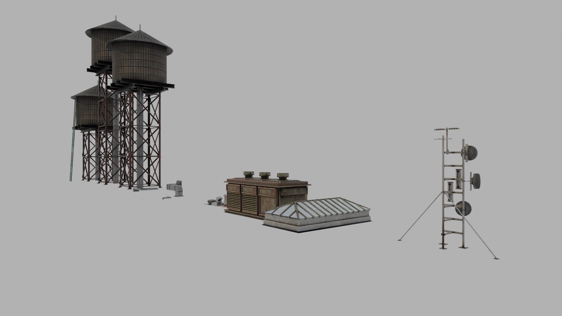 RoofTopAssets Low-poly 3D model_4