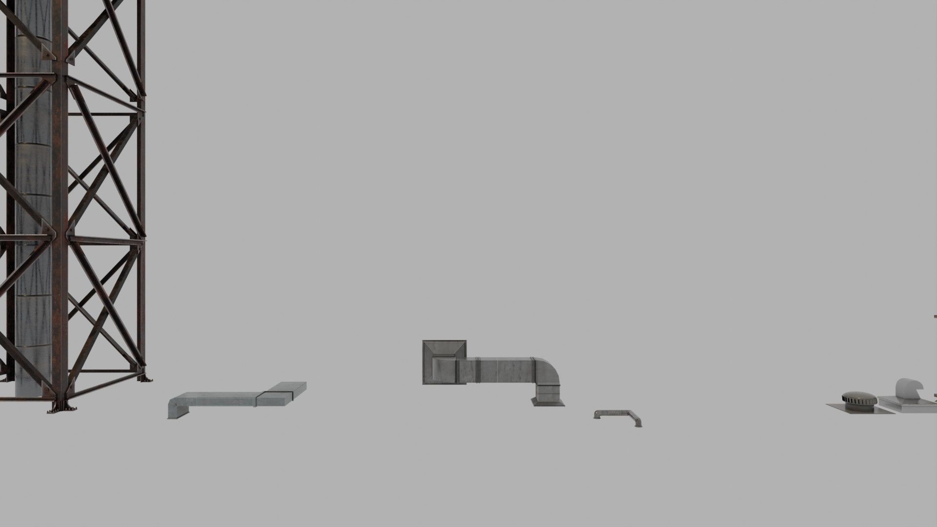 RoofTopAssets Low-poly 3D model_7