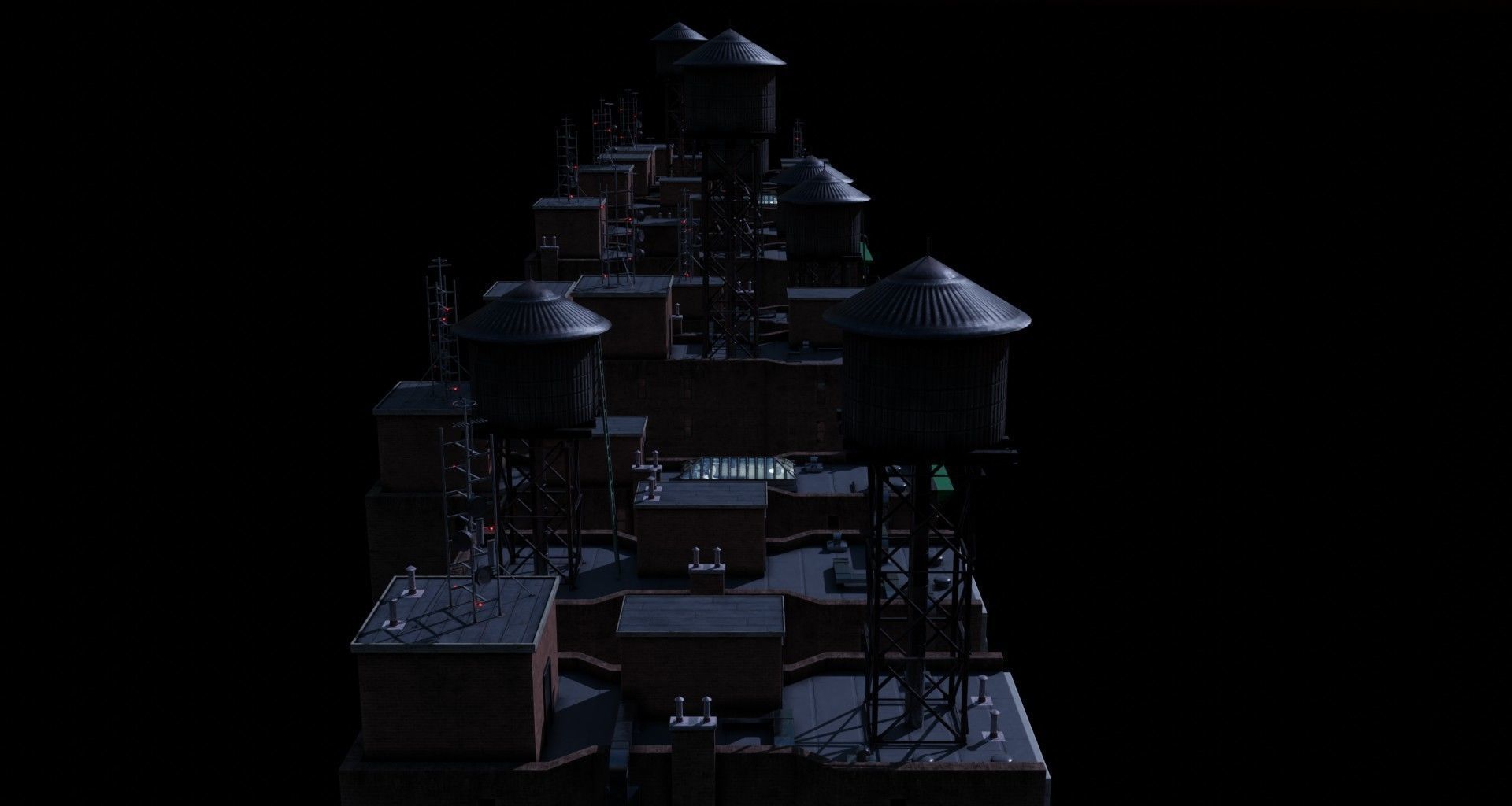 RoofTopAssets Low-poly 3D model_2