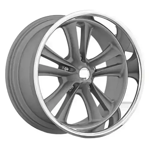 FOOSE Knuckle Wheel 17x7 Textured Gray With Diamond Cut Lip 3D model