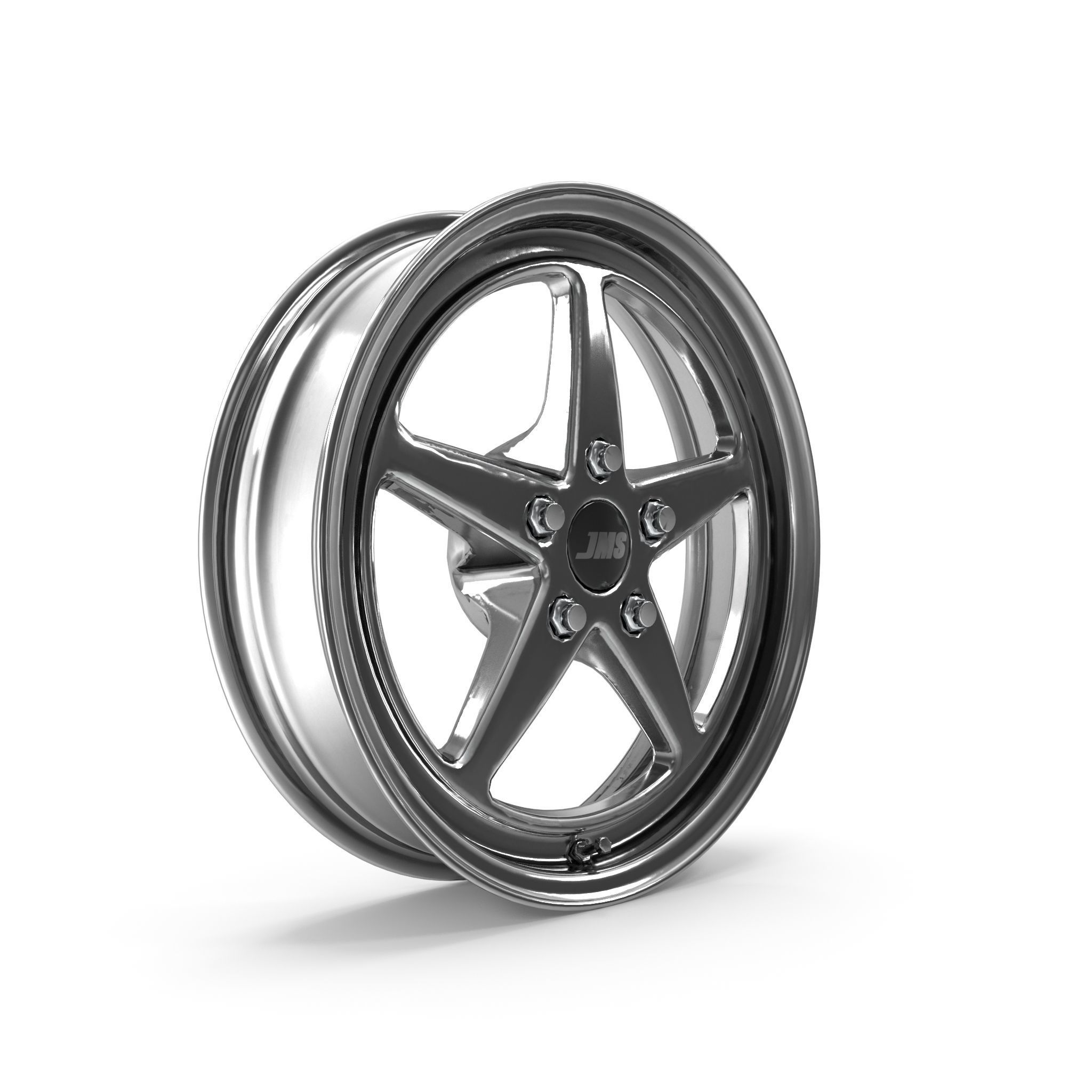 JMS Avenger Series Race Front Wheel Chrome 3D model_9