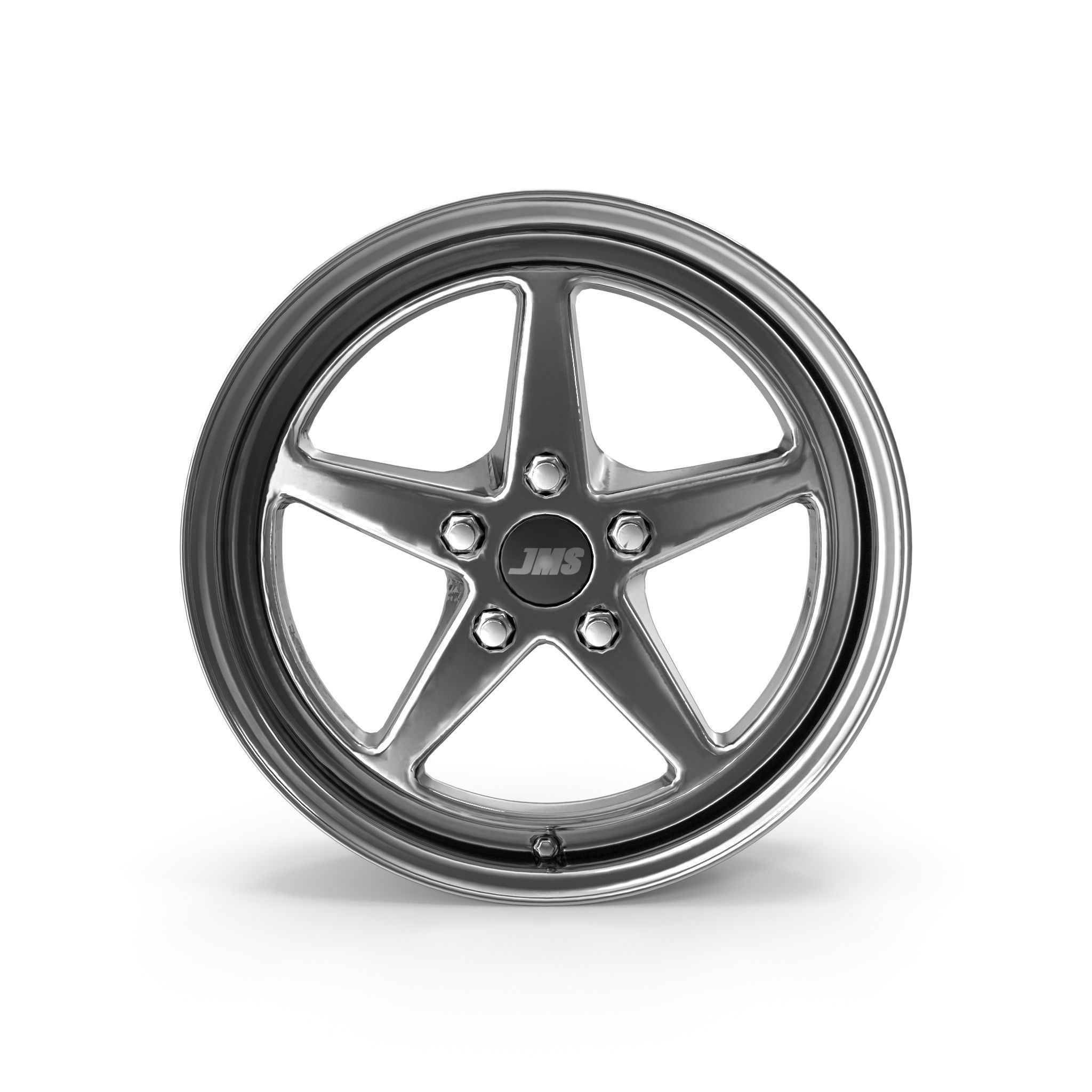 JMS Avenger Series Race Front Wheel Chrome 3D model_18